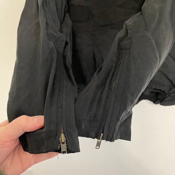 TORRID 4 Plus Size Black Peplum Jacket Solid Black Full Zip Lightweight Spring - Picture 15 of 16